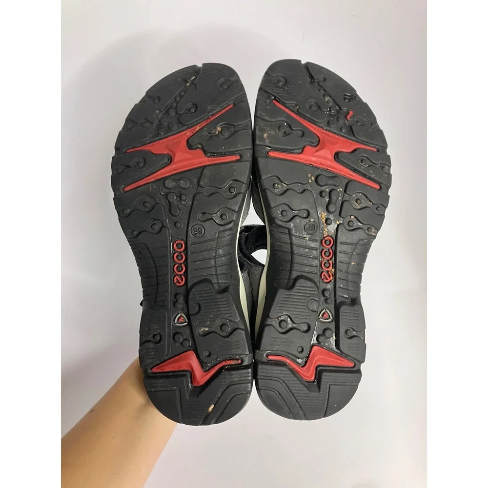 ECCO Yucatan Sandals Women 39 Grey Good Hiking Walking Strappy Receptor